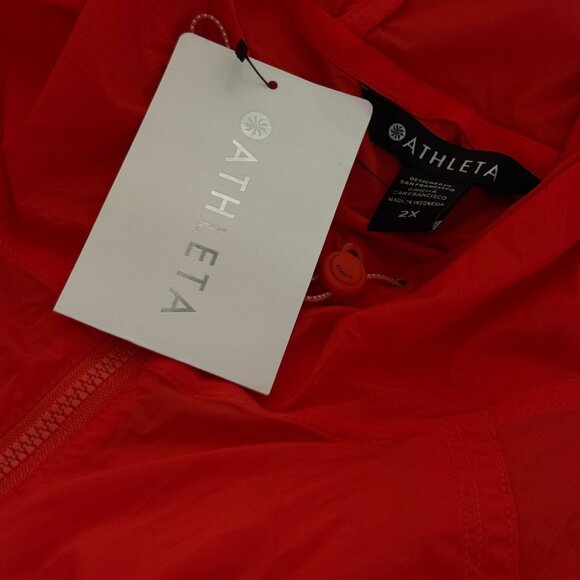 Athleta Expedition Hike Shell Jacket Womens Plus 2X Vermillion Orange Gorpcore - Picture 9 of 9